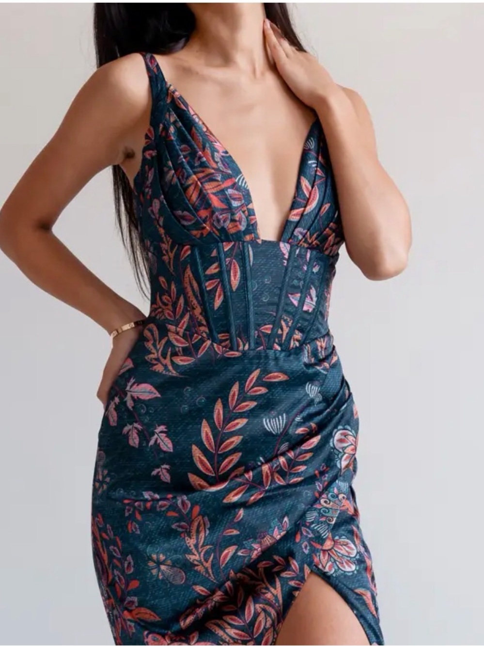 Averie Halley Draped Midi Dress